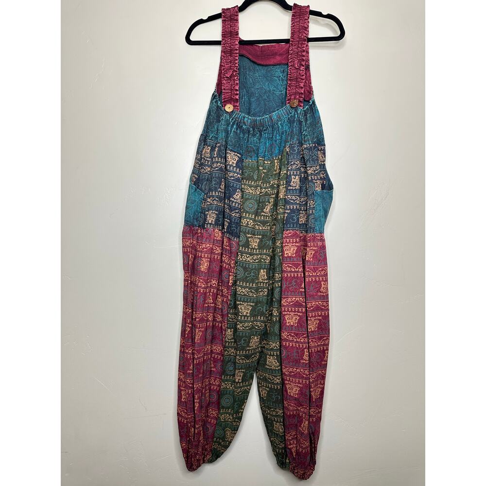 Kathmandu Patchwork Romper Harem Overalls One Siz… - image 5
